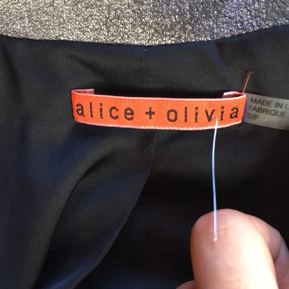 Alice + Olivia dark gray velour EUC blazer